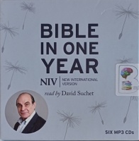 Bible in One Year written by New International Version performed by David Suchet on MP3 CD (Unabridged)